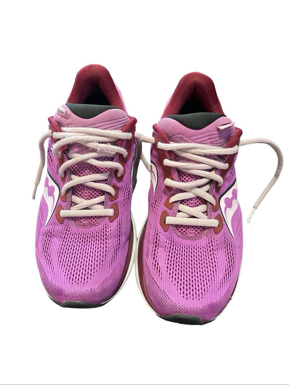 Saucony Womens Purple Pink Ride 14 Running Sneaker Shoes Size 8.5